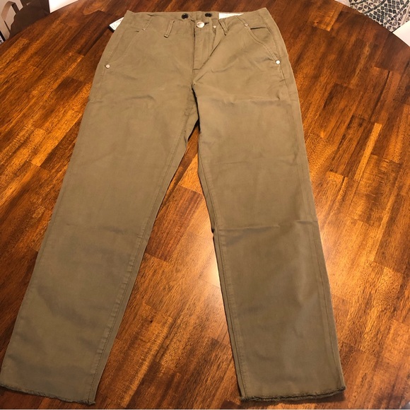 NWT $225 Rag + Bone Buckley Chino with Raw Hem in Olive - size 25! - Picture 6 of 13